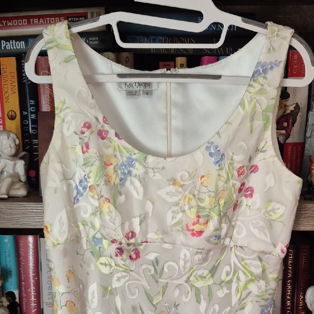 Kay Unger Floral Mini Dress with Scarf - Picture 2 of 10